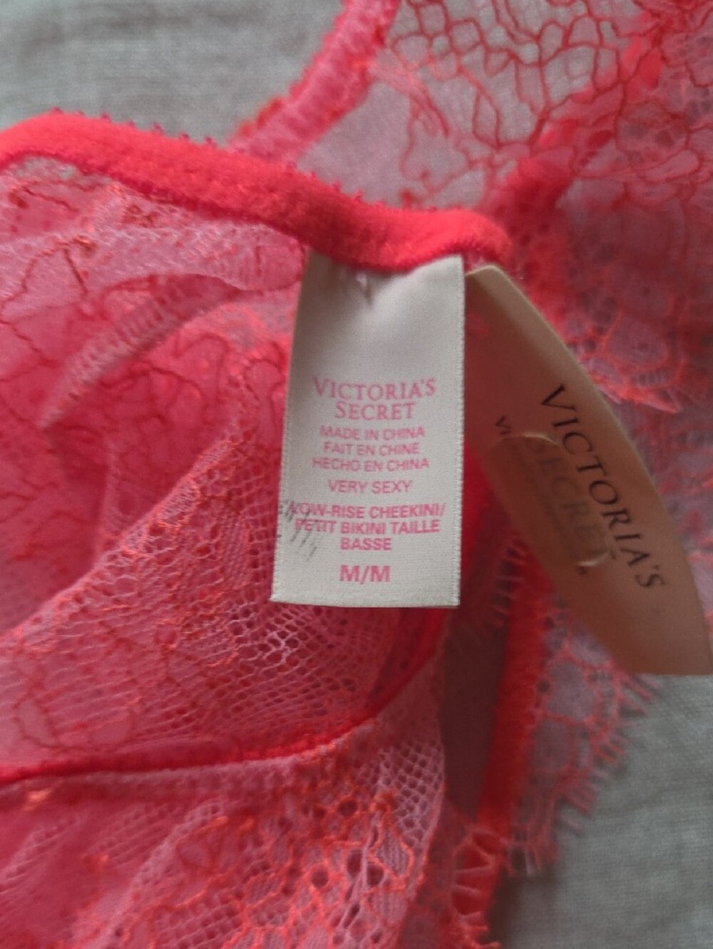 Victoria's Secret Neon Pink Lace Ruffle Bikini Panty - Picture 4 of 5